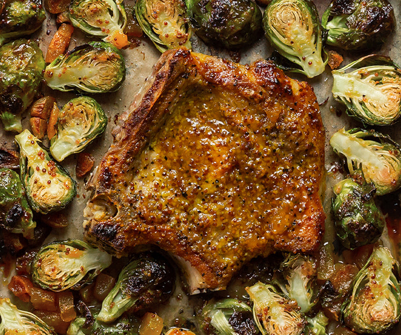 Apricot Sheet Pan Porkchops 