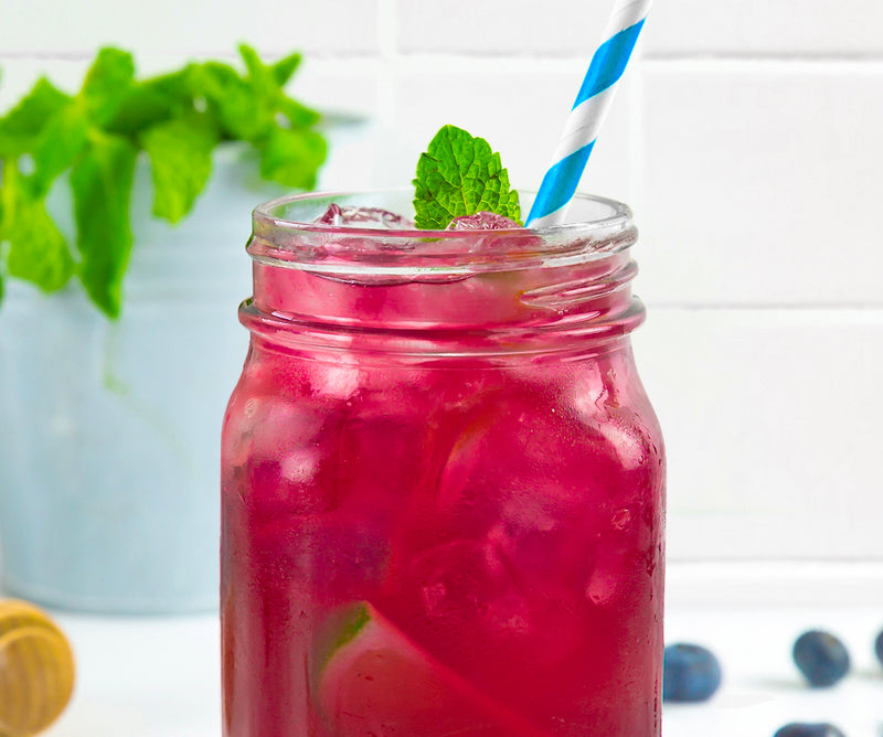 Wild Blueberry & Lime Mint Cocktail