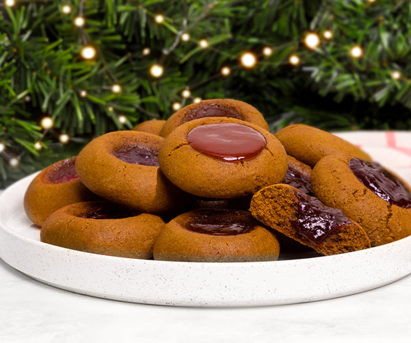 Gingerbread Thumbprint Cookies