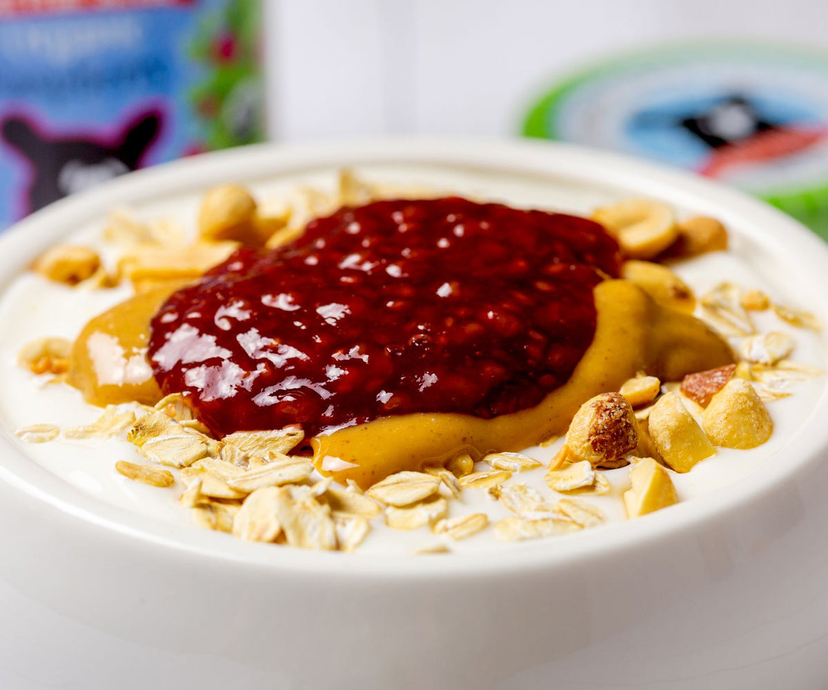 Bol smoothie végane PB&J à la framboise