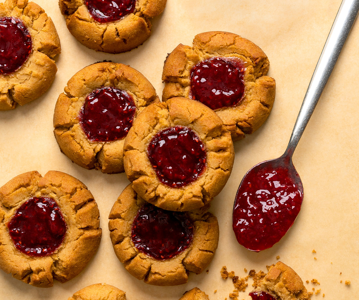 Raspberry Peanut Butter Cookies