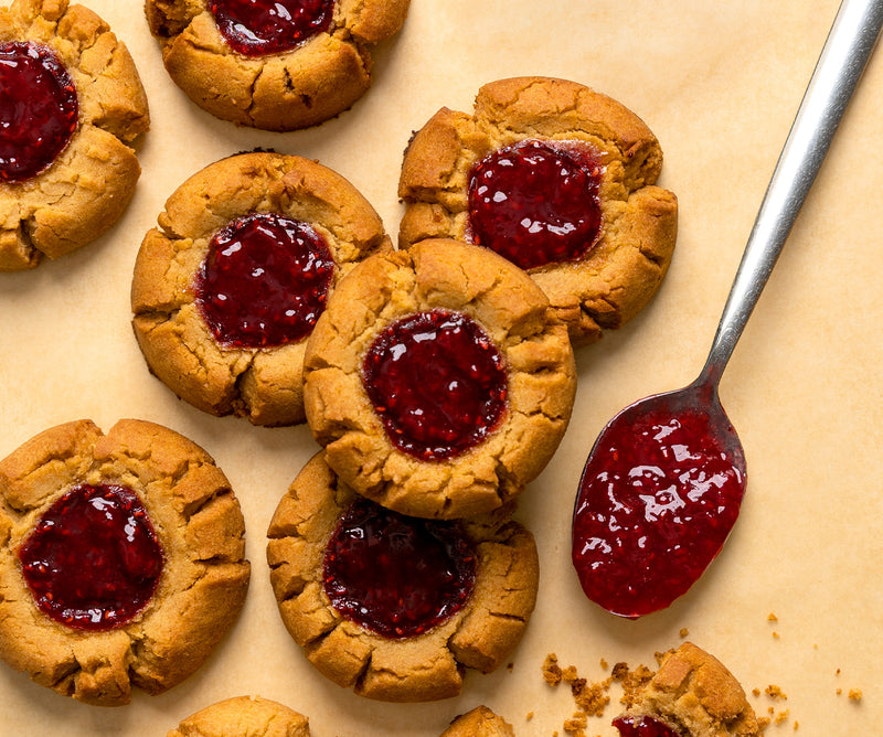 Raspberry Peanut Butter Cookies