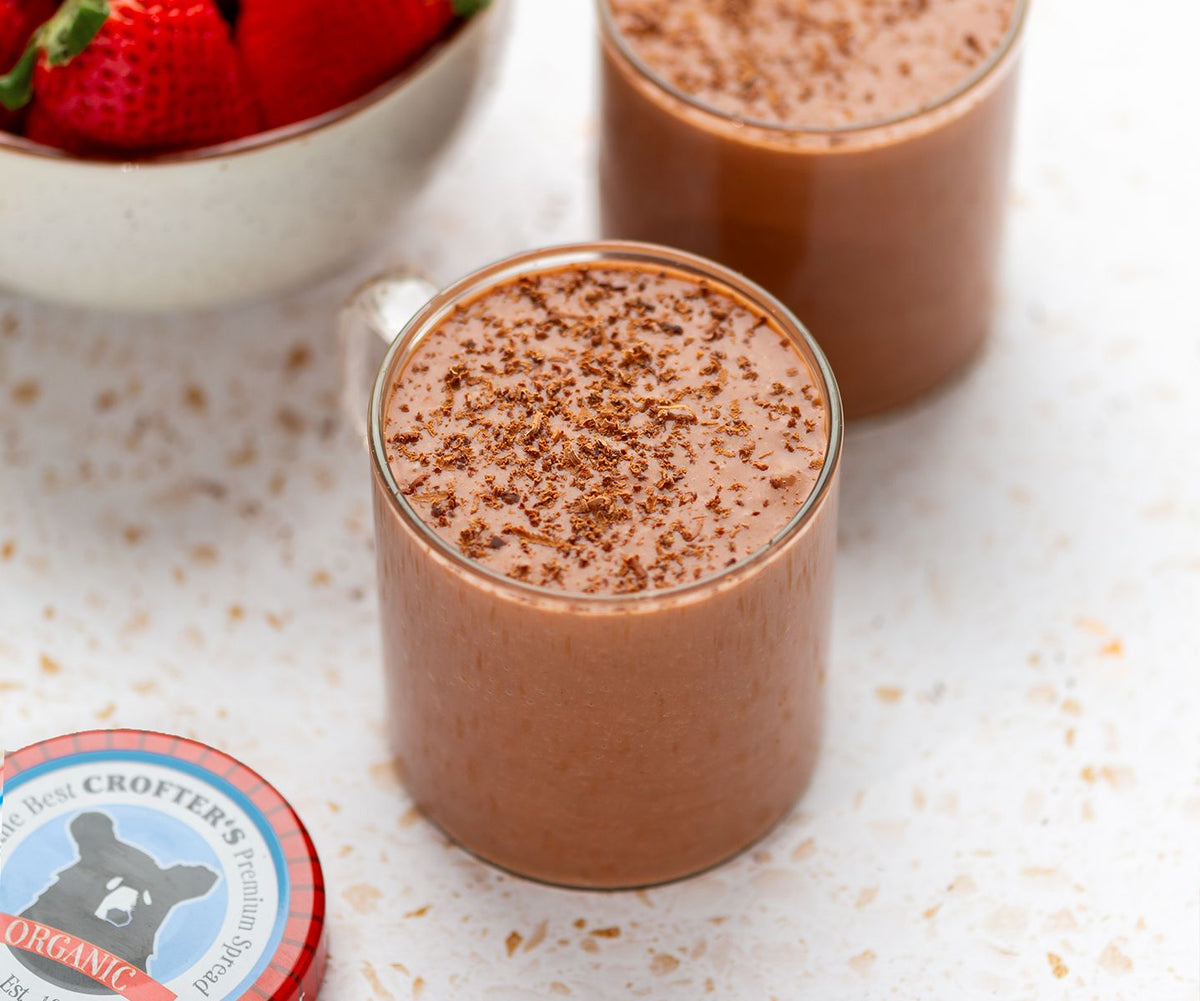 Smoothie fraise et chocolat