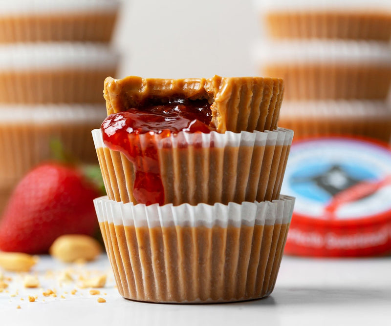 Coupes PB&J aux fraises