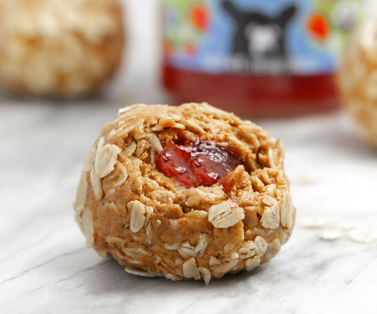 Bouchées PB&J aux fraises à 4 ingrédients