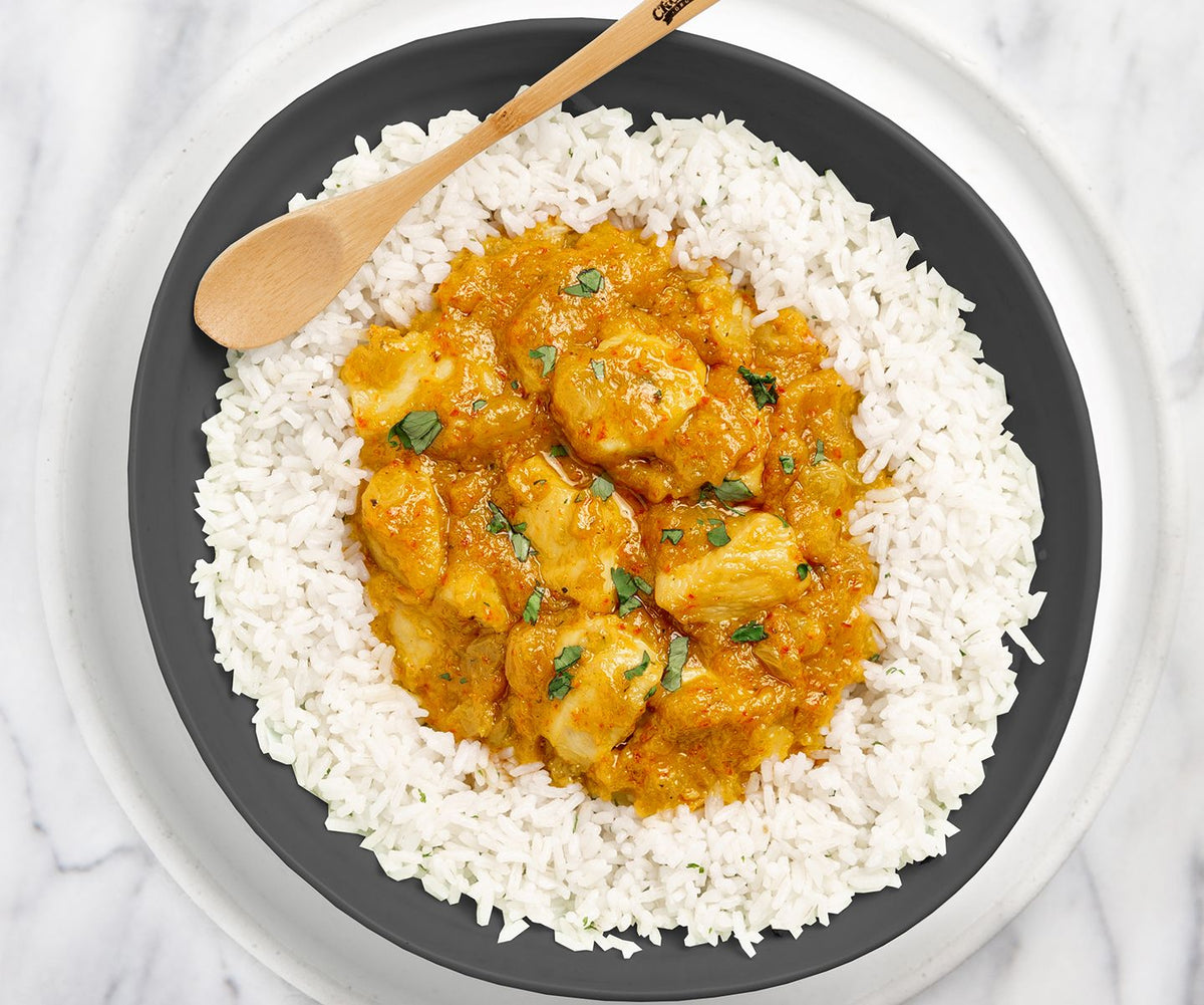 Poulet au cari à la mangue sucré et épicé